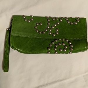 Leather wristlet